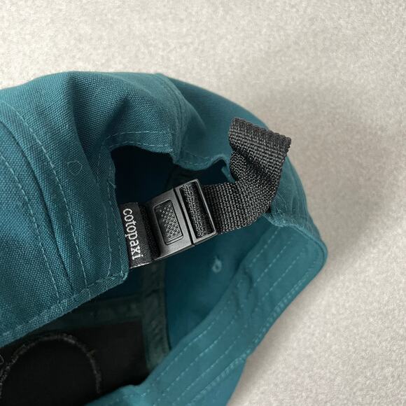 Cotopaxi Tech 5 Panel Hat Strapback Teal Outdoors Camping Blue Patch EUC - Picture 3 of 7